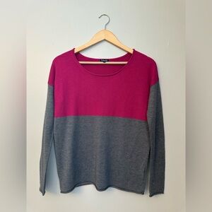 Splendid Colorblock Pink and Gray Lightweight Sweater Size Women’s Small. Chic